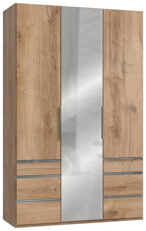 DREHTÜRENSCHRANK  in Eichefarben  - Chromfarben/Eichefarben, MODERN, Holzwerkstoff (150/236/58cm) - MID.YOU