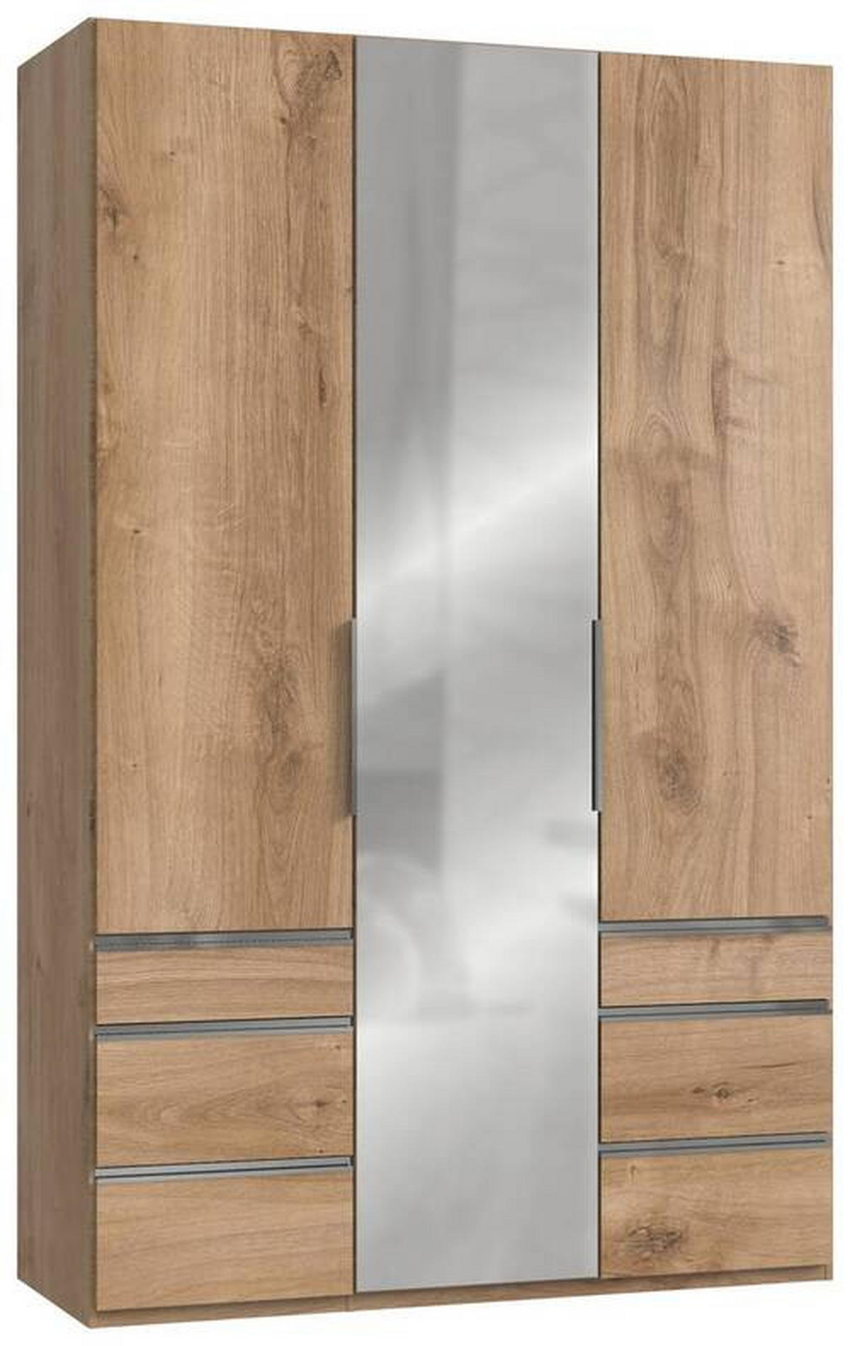 DREHTÜRENSCHRANK in Eichefarben  - Chromfarben/Eichefarben, Modern, Holzwerkstoff (150/236/58cm) - MID.YOU
