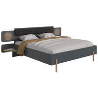 BETTANLAGE - Eichefarben/Graphitfarben, Design, Textil (180/200cm) - MID.YOU