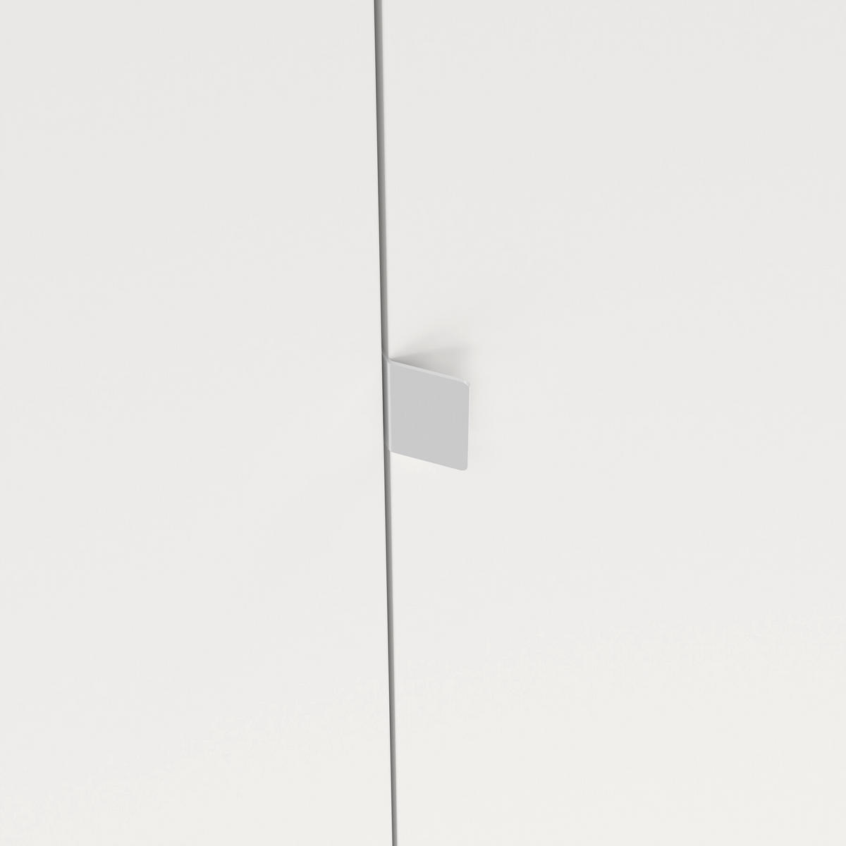 DULAP CU UȘI ROTATIVE alb  - argintiu/alb, Konventionell, metal/material pe bază de lemn (149/202/58cm) - Boxxx