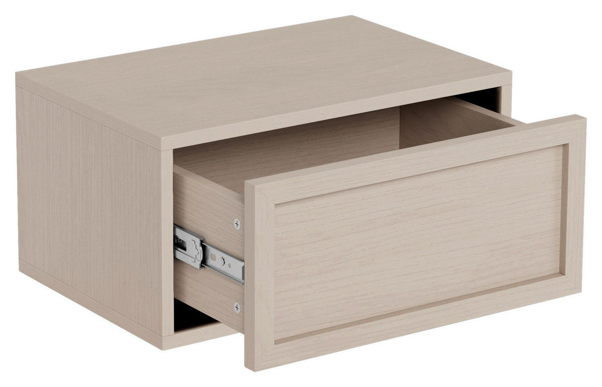 NACHTSCHRANK 46/23/30 cm  - Eiche grau, MODERN, Holzwerkstoff (46/23/30cm) - VanDerken
