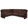ECKSOFA in Mikrofaser Braun  - Beige/Alufarben, Konventionell, Textil/Metall (223/275cm) - Beldomo Comfort
