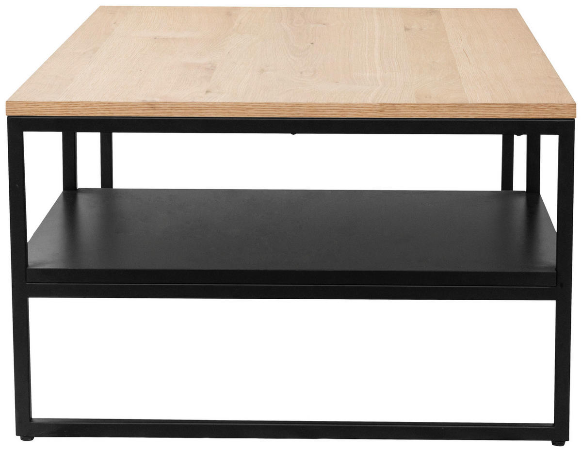 COUCHTISCH in Holz, Metall, Holzwerkstoff 110/70/45 cm  - Eichefarben/Schwarz, Design, Holz/Holzwerkstoff (110/70/45cm) - MID.YOU