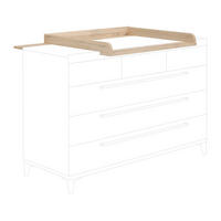 WICKELAUFSATZ Remo  - Eichefarben/Weiß, Basics, Holzwerkstoff (141,2/9,4/78,7cm) - Paidi