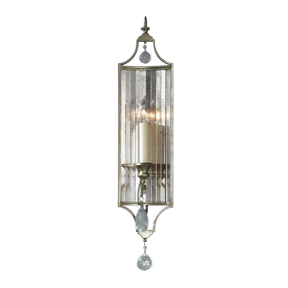 NÁSTĚNNÉ SVÍTIDLO, 14/66/11.4 cm - barvy stříbra, Konvenční, kov (14/66/11.4cm) - Elstead Lighting