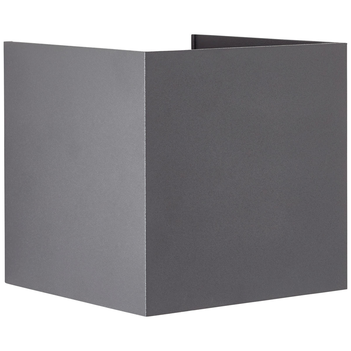WANDLEUCHTE Hilly   - Dunkelgrau, Basics, Glas/Metall (10/10/10cm) - Brilliant