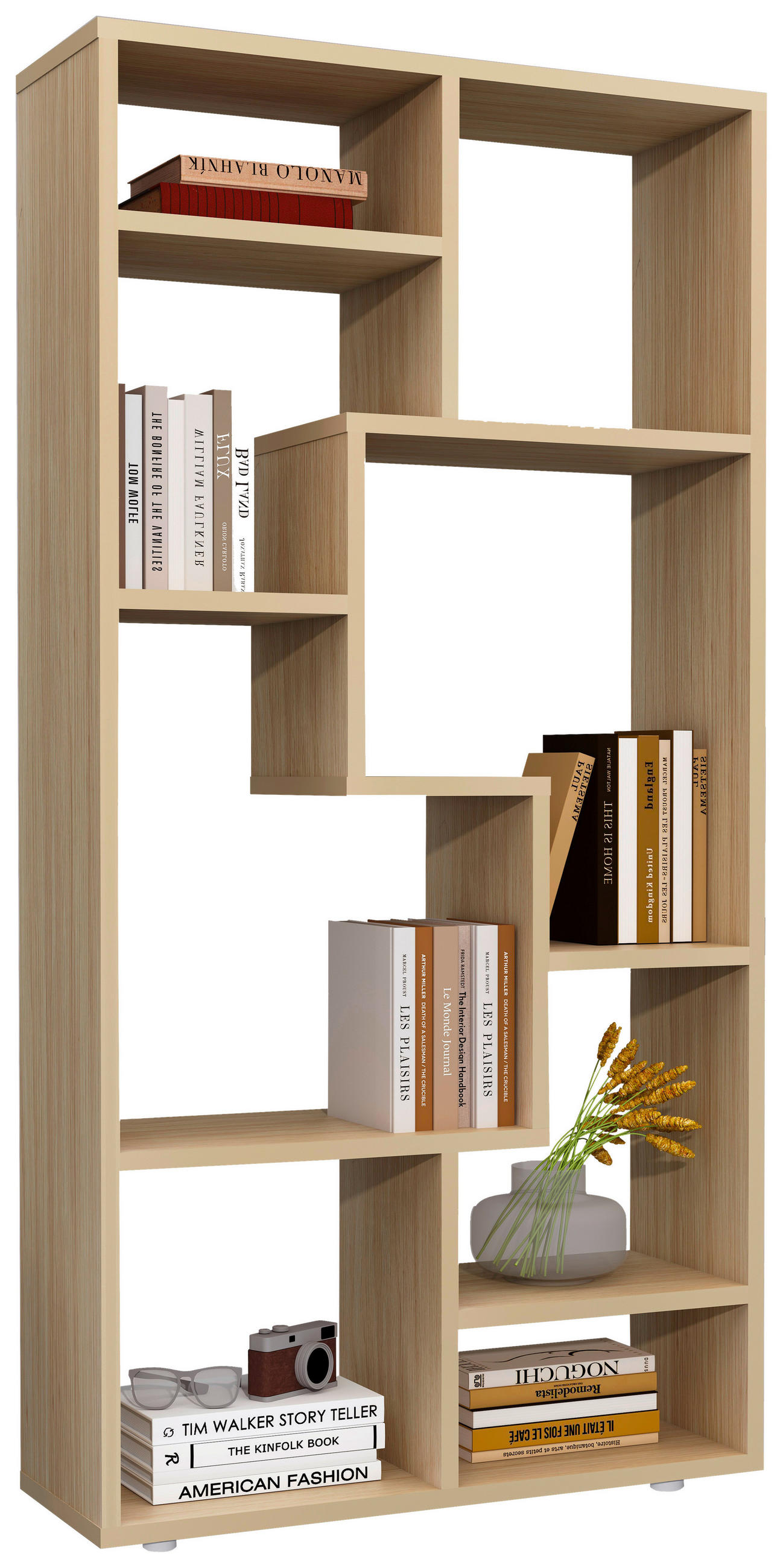 REGAL Honigeiche  - Honigeiche/Grau, MODERN, Holzwerkstoff/Kunststoff (58/116/20cm) - MID.YOU