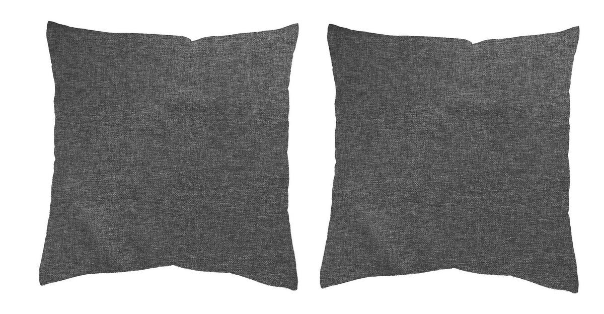 KISSENHÜLLEN-SET LUCIO 40/40 cm  - Anthrazit, Basics, Textil (40/40cm)