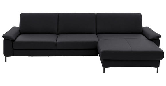 ECKSOFA  in Echtleder Anthrazit  334/176 cm  - Anthrazit/Schwarz, Design, Leder/Metall (334/176cm) - Dieter Knoll