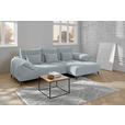 ECKSOFA  in Cord Hellgrau  311/176 cm  - Hellgrau/Schwarz, KONVENTIONELL, Textil/Metall (311/176cm) - Carryhome