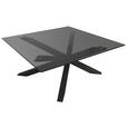 COUCHTISCH quadratisch Grau, Schwarz 90/90/38 cm  - Schwarz/Grau, Design, Glas/Metall (90/90/38cm) - Carryhome