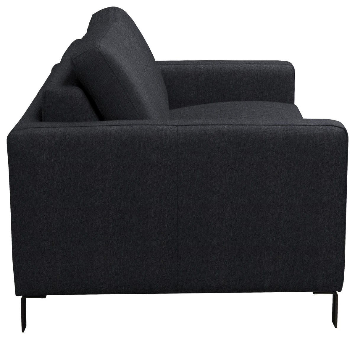 SCHLAFSOFA in Textil, Leder Schwarz  - Schwarz, Konventionell, Leder/Textil (190/87/100cm) - Celina Home