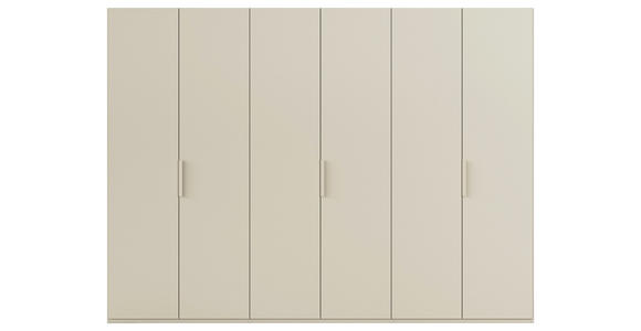 DREHTÜRENSCHRANK 301/235/61 cm,  in Champagner, 6-türig  - Champagner, Basics, Holzwerkstoff/Metall (301/235/61cm) - Novel