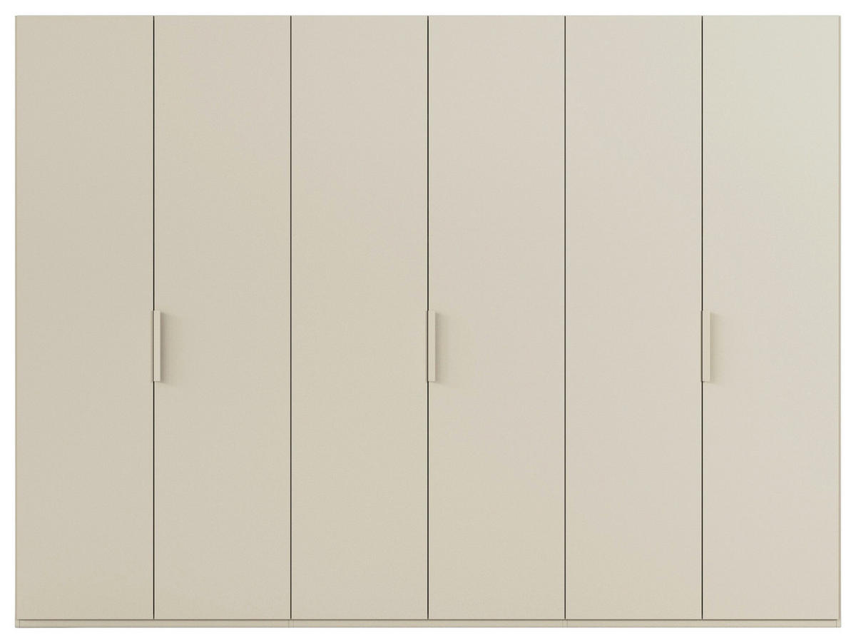 DREHTÜRENSCHRANK 301/235/61 cm,  in Champagner, 6-türig  - Champagner, Basics, Holzwerkstoff/Metall (301/235/61cm) - Novel