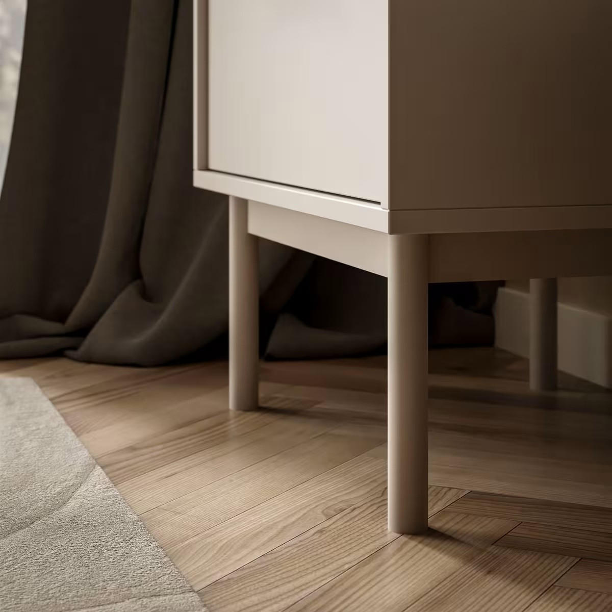 NACHTSCHRANK 54/63/39 cm  - Kaschmir/Goldfarben, Design, Holz/Holzwerkstoff (54/63/39cm) - Boxxx