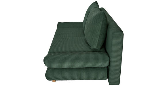 SCHLAFSOFA  mit Schlafen auf Sitzhöhe, haustierfreundlicher Bezug Cord Dunkelgrün  - Dunkelgrün/Buchefarben, KONVENTIONELL, Holz/Textil (200/75/85cm) - Carryhome