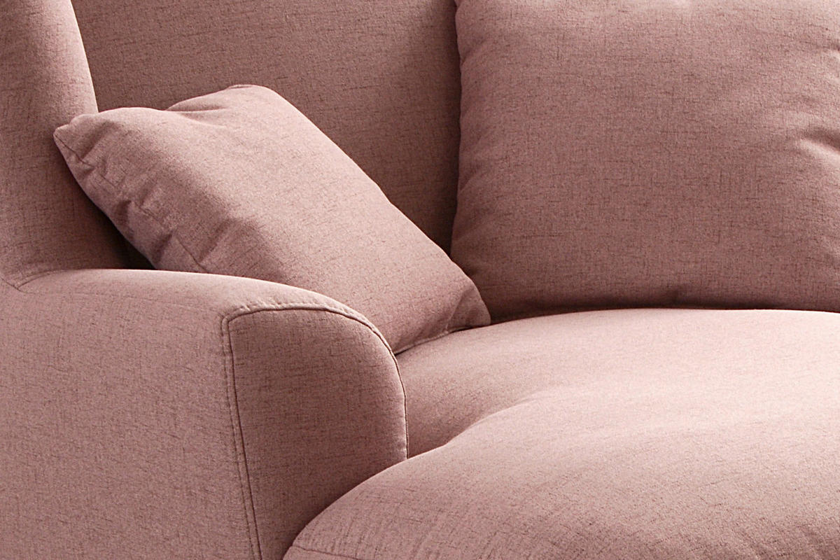 XXL-SESSEL in Flachgewebe Altrosa  - Dunkelbraun/Altrosa, Modern, Textil (109/104/145cm) - Sit & More