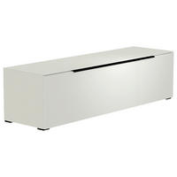 LOWBOARD Schwarz, Weiss  160/43/45 cm  - Weiss/Schwarz, Design, Glas/Holzwerkstoff (160/43/45cm) - Moderano