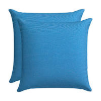 ZIERKISSENSET in Blau Uni 48/48 cm  - Blau, Basics, Textil (48/48cm)