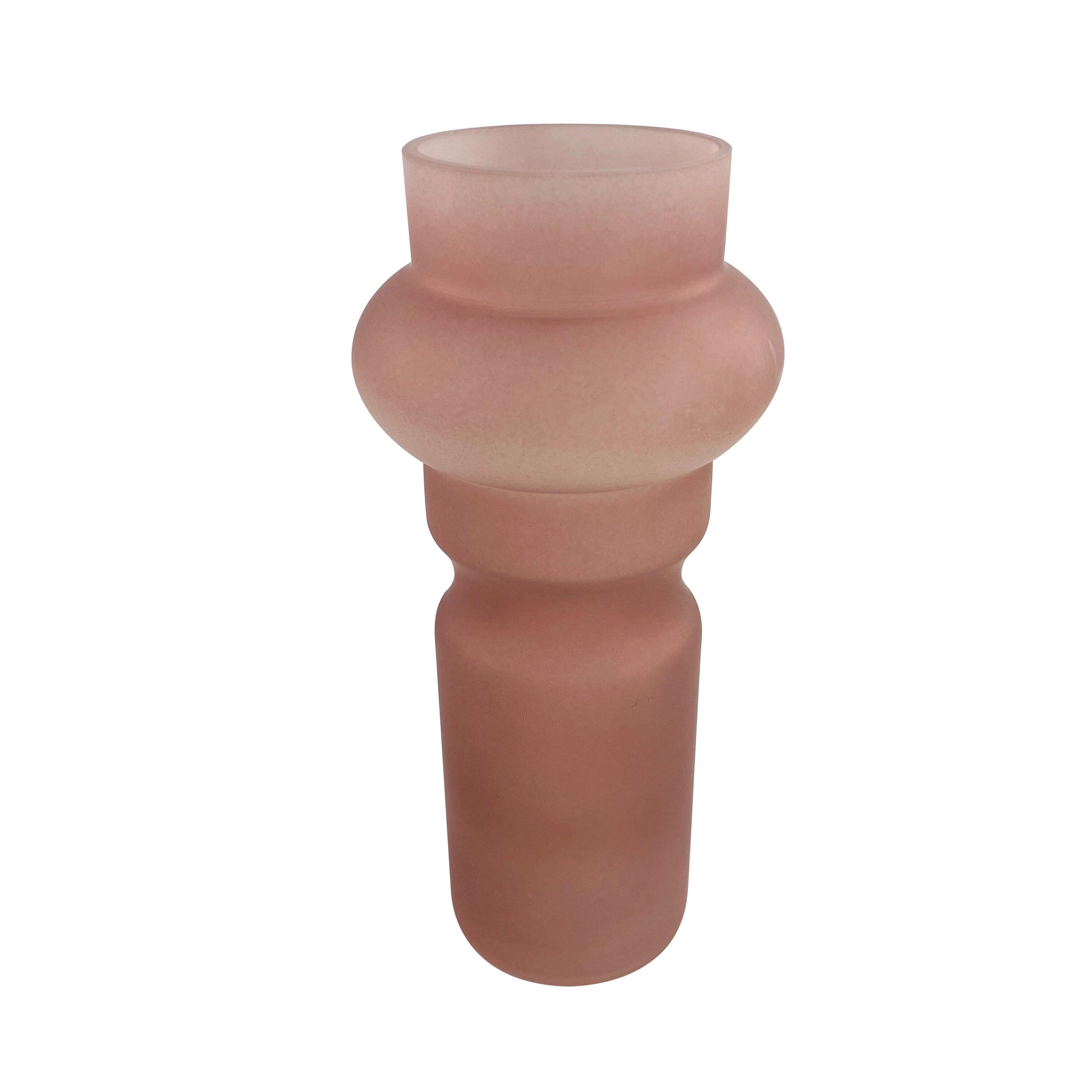VÁZA 17.5 cm  - rózsaszín, Design, üveg (13,5/17,5cm) - Ambia Home