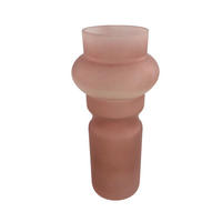 VÁZA 17.5 cm  - rózsaszín, Design, üveg (13,5/17,5cm) - Ambia Home