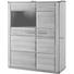 HIGHBOARD 107/131/38 cm - Edelstahlfarben/Buchefarben, KONVENTIONELL, Glas/Holz (107/131/38cm) - Novel HIGHBOARD 107/131/38 cm - Edelstahlfarben/Buchefarben, KONVENTIONELL, Glas/Holz (107/131/38cm) - Novel