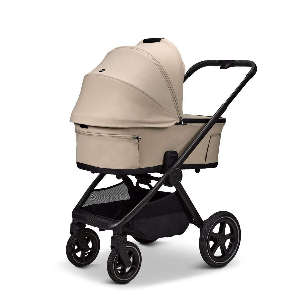 KINDERWAGENSET  GIO FOLD SET AIR  sand  - Sandfarben/Schwarz, Basics, Textil/Metall (120/58/92cm) - Moon Edition