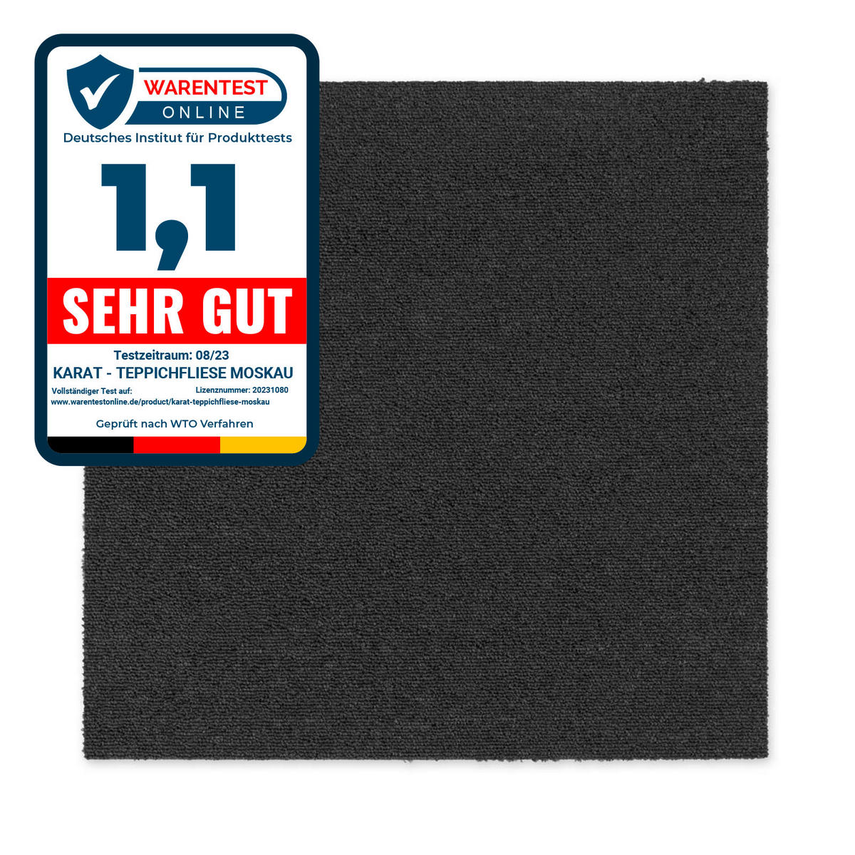 TEPPICHFLIESE - Anthrazit, Basics, Textil (50/50cm) - Esposa