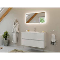 BADEZIMMER 2-teilig  in 100 cm  - Weiß Hochglanz/Weiß, Basics, Keramik/Holzwerkstoff (100cm) - MID.YOU