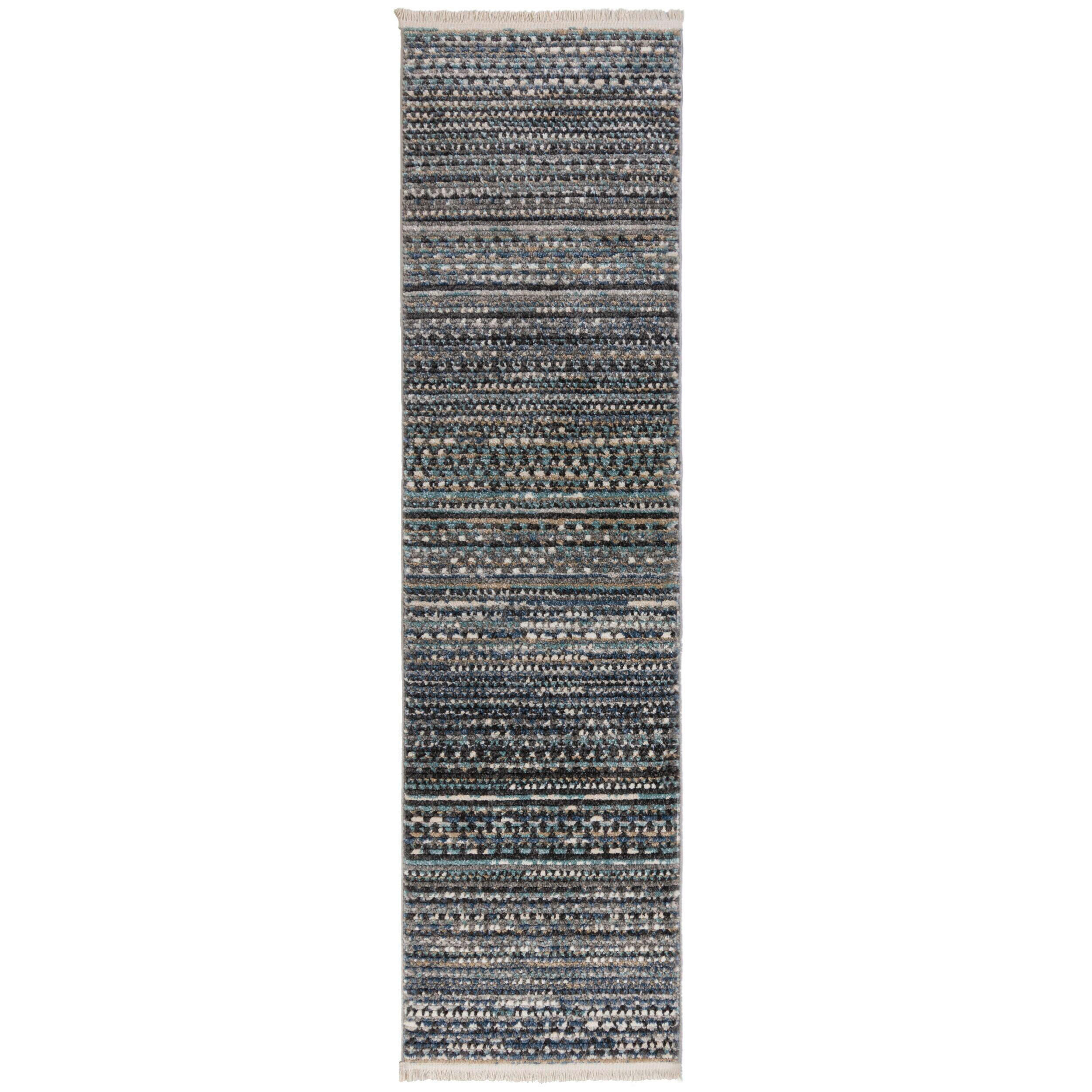 Flair Rugs Läufer Santiago Blau 66x300 cm
