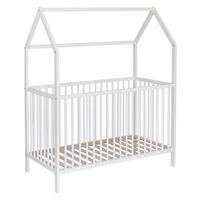 OTROŠKA POSTELJICA Emma 1 bukev masivno 144/75/161 cm bela  - bela, Trend, les (144/75/161cm) - My Baby Lou