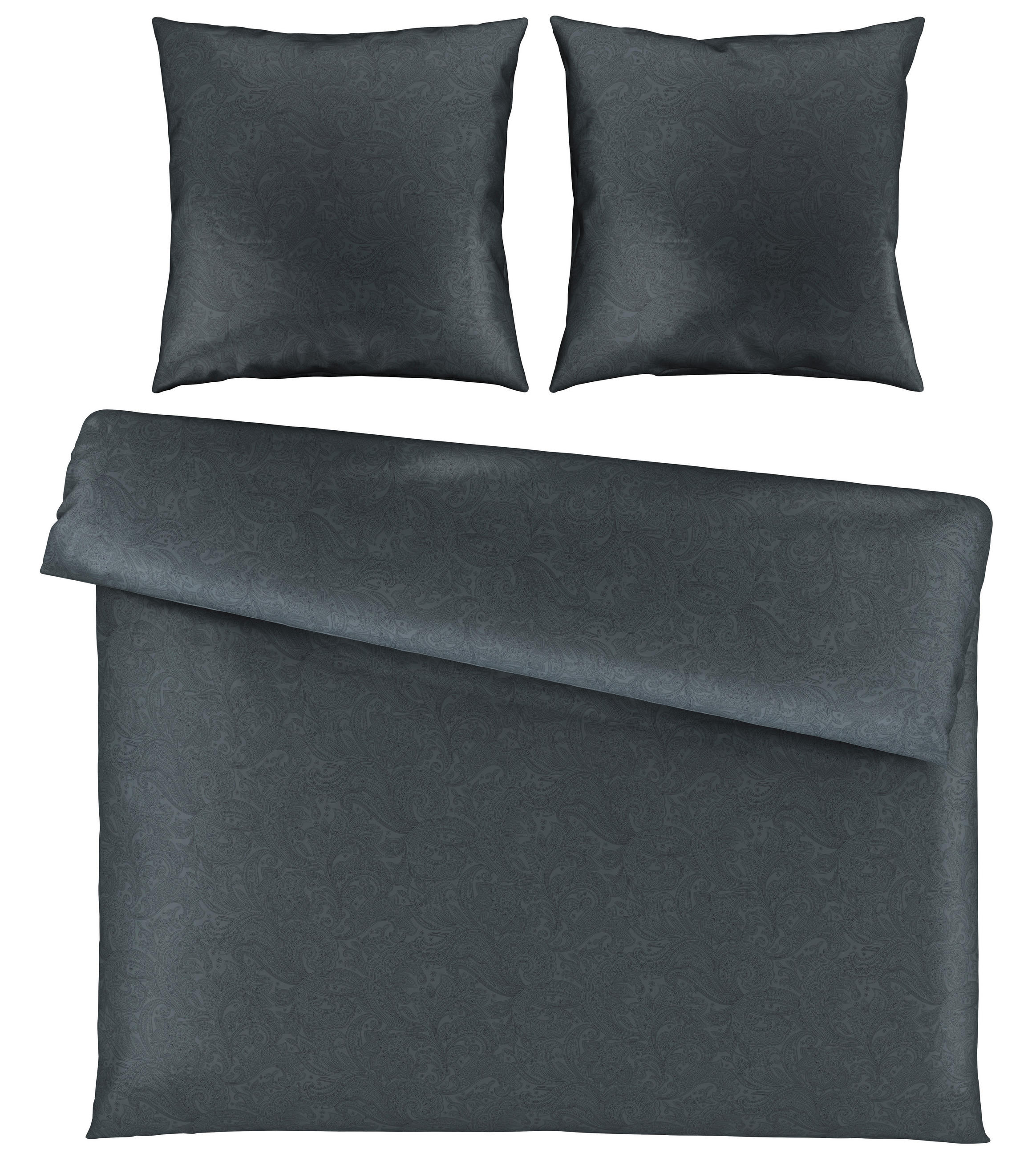 BETTWÄSCHE Satin 200/200 cm  - Anthrazit, Textil (200/200cm) - Novel