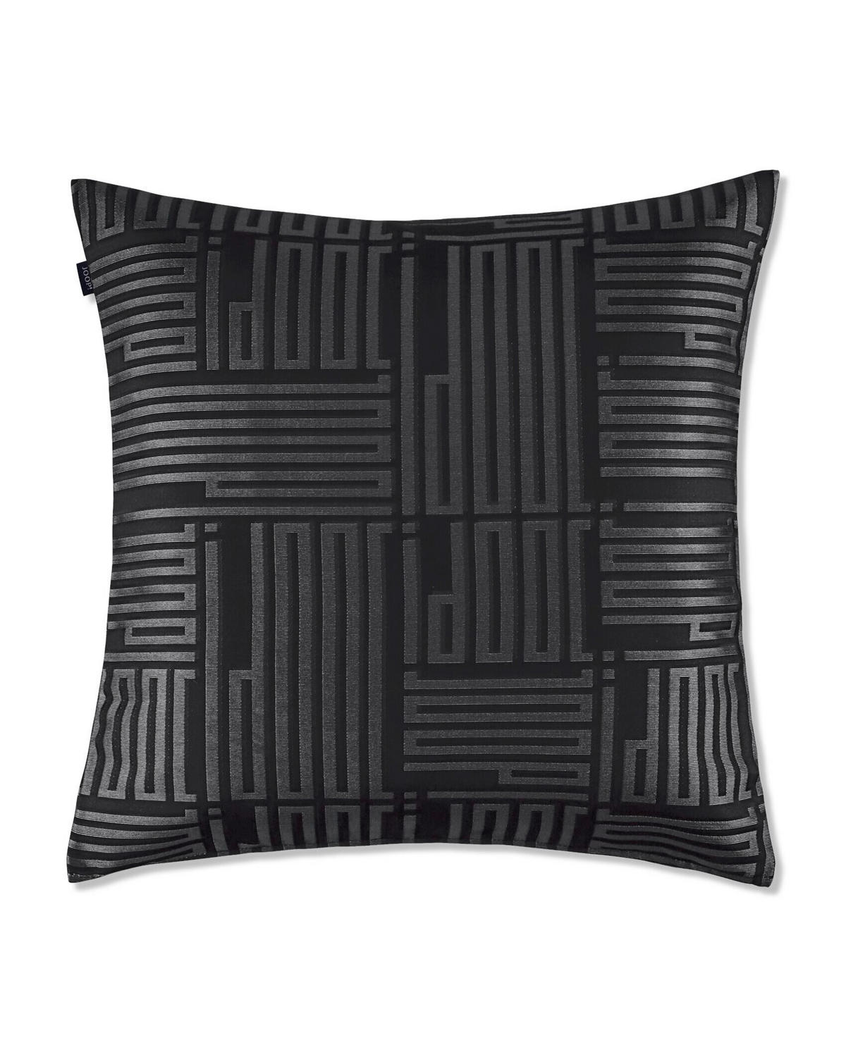 KISSENHÜLLE J!Fine Bars 50/50 cm  - Schwarz, Design, Textil (50/50cm) - Joop!