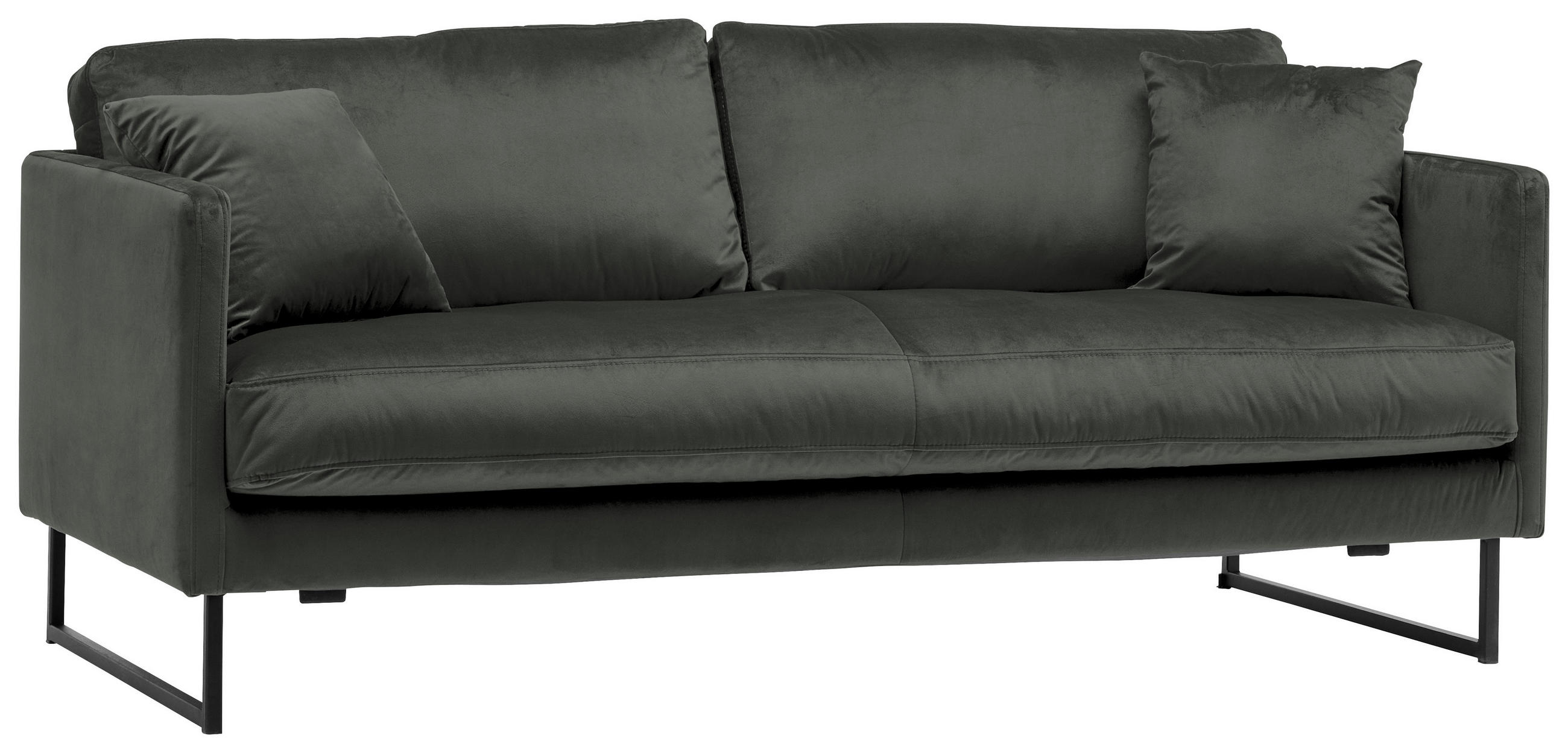 Thumbnail - Carryhome 2,5-Sitzer, Dunkelgrau, Textil, Füllung: Silikon,Silikon, 180x78x84 cm, Made in EU, Typenauswahl, Stoffauswahl...