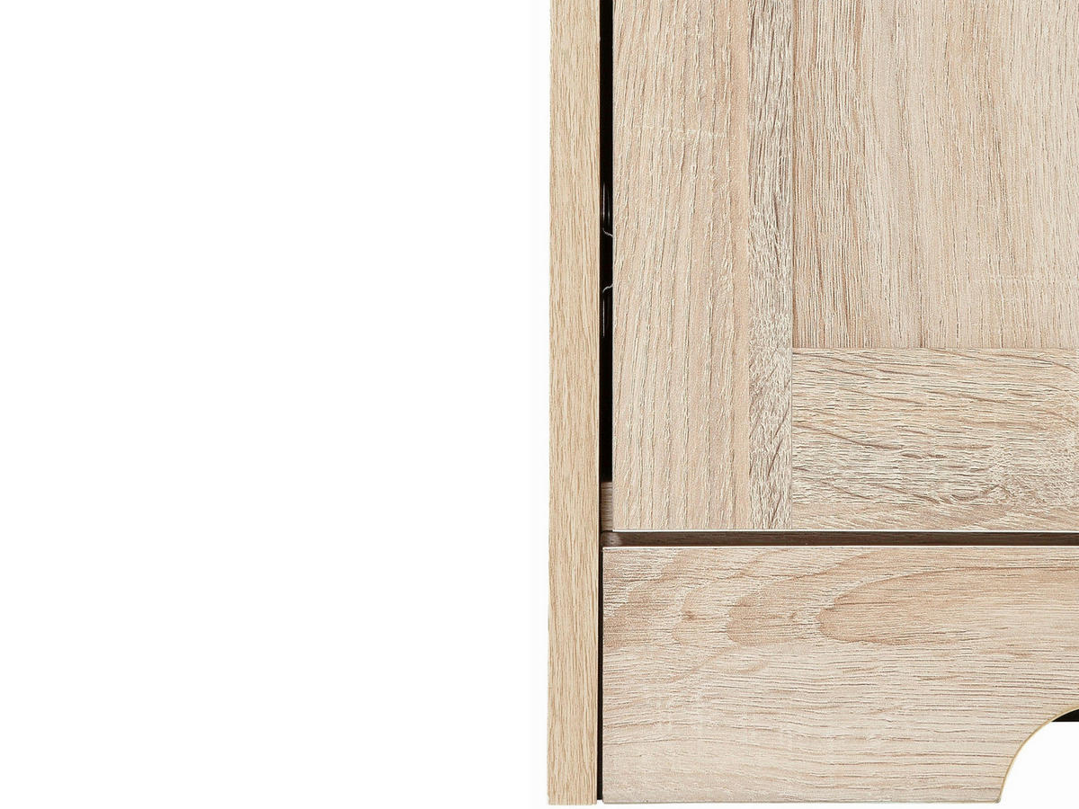 SIDEBOARD NANTES 118/80/39 cm  - Eichefarben/Silberfarben, Design, Holzwerkstoff/Metall (118/80/39cm) - Livetastic
