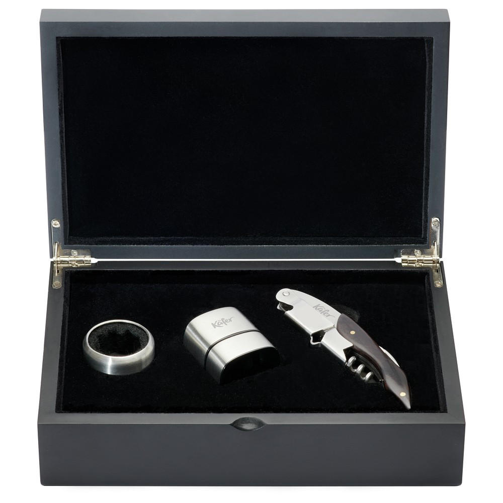SET PRIBORA ZA VINO  - boje oplemenjenog čelika, Basics, metal (22.5/14.5/6.5cm) - Käfer