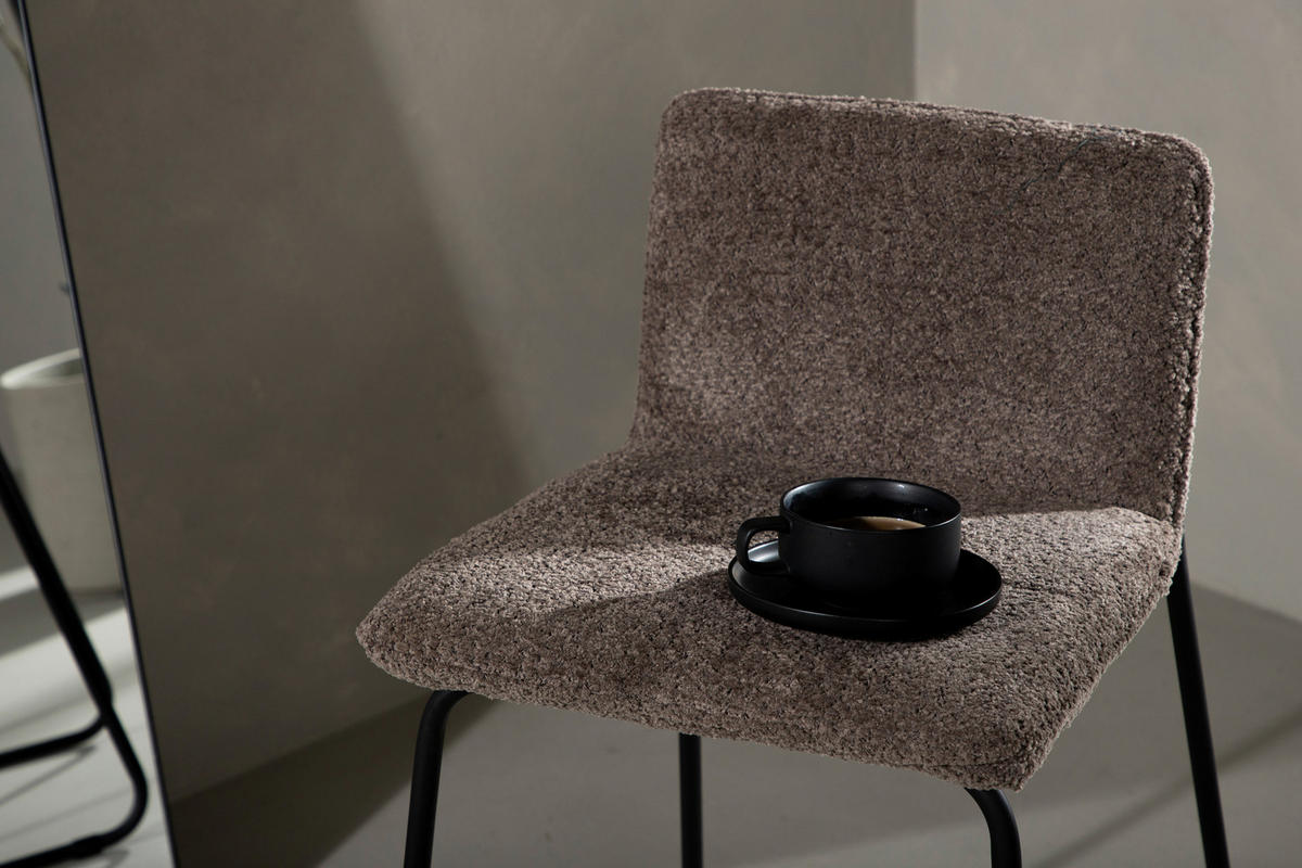 BARHOCKER-SET Schwarz, Dunkelgrau Stahl  - Dunkelgrau/Schwarz, Design, Kunststoff/Textil (41/84/50cm) - Livetastic