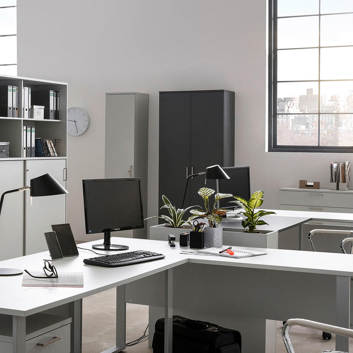 AKTENSCHRANK Anthrazit  - Anthrazit, MODERN, Holzwerkstoff (80,2/199,7/41cm) - MID.YOU