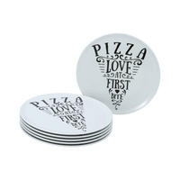 SADA TALÍŘŮ NA PIZZU, keramika, 33 cm - bílá, Trend, keramika (33cm) - Creatable