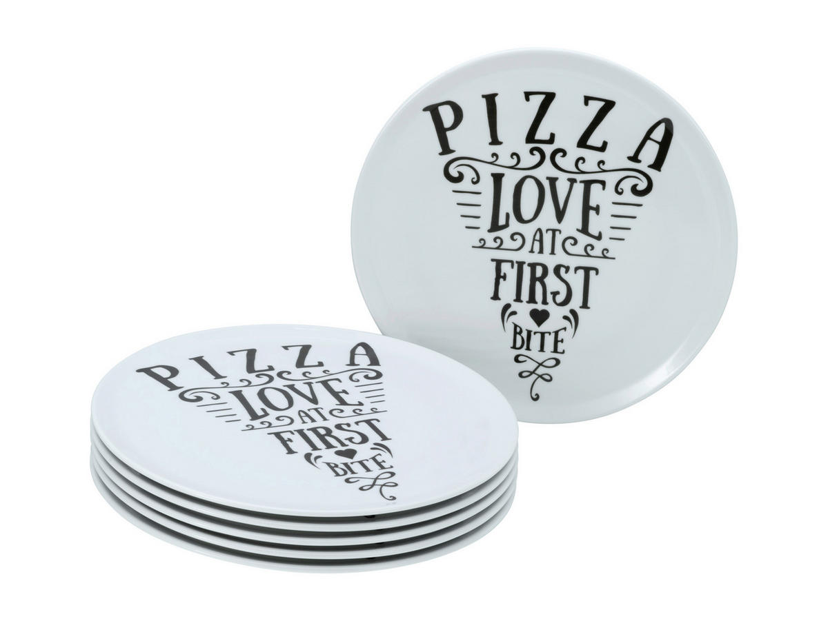 SADA TALÍŘŮ NA PIZZU, keramika, 33 cm - bílá, Trend, keramika (33cm) - Creatable