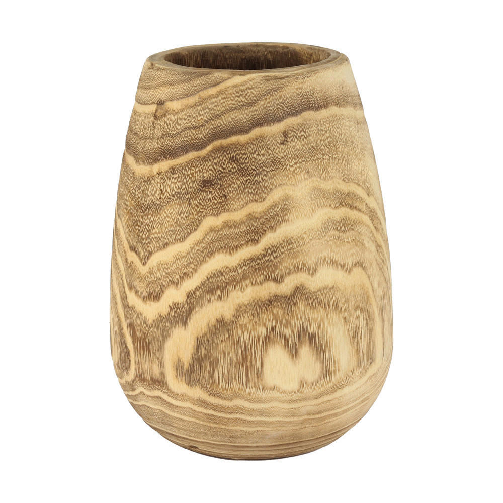 VÁZA, dřevo, 27 cm  - Basics, dřevo (14/27/14cm)