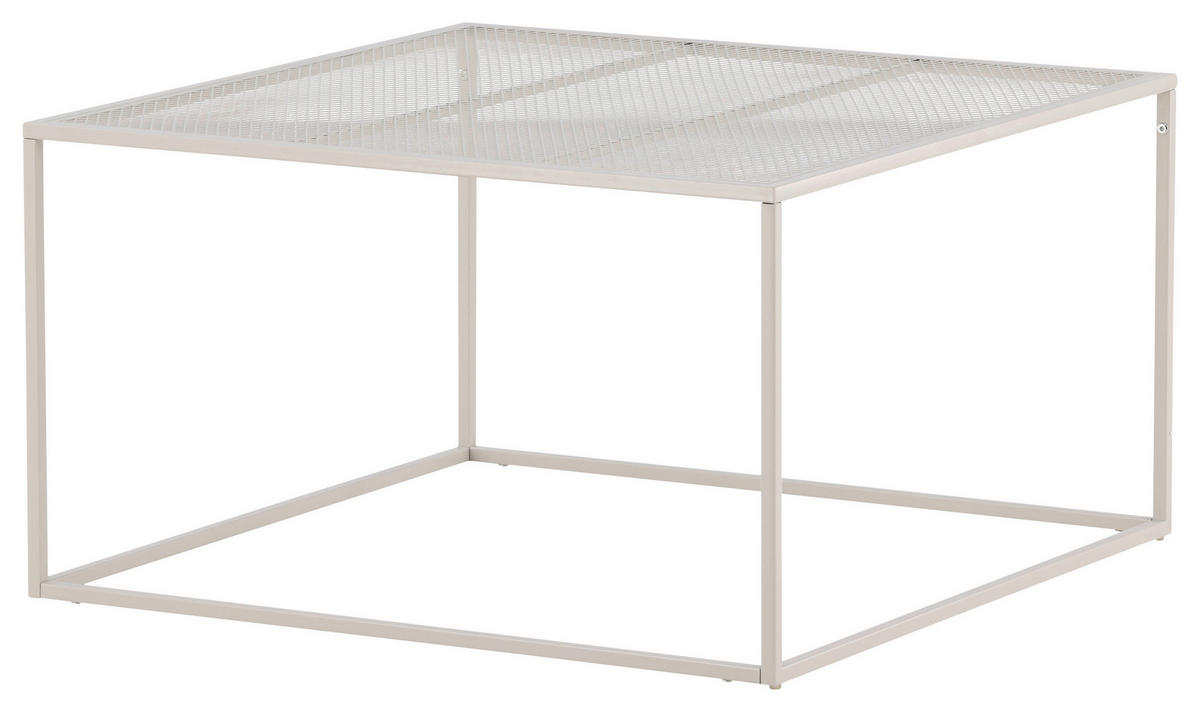 COUCHTISCH in Metall 80/80/45 cm  - Beige, Design, Metall (80/80/45cm) - Livetastic