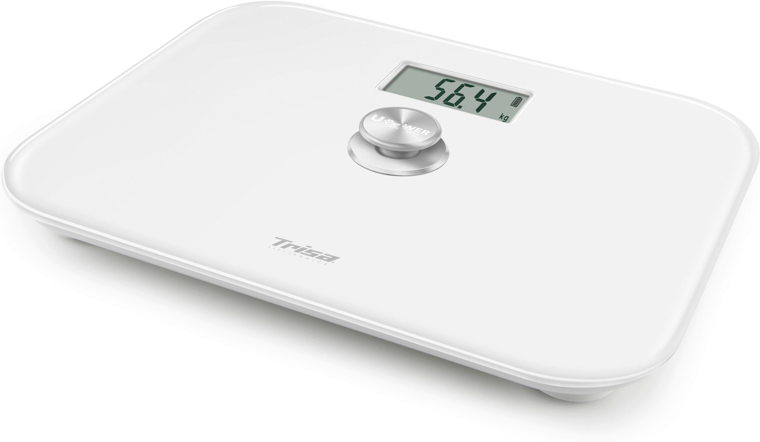 PERSONENWAAGE - Weiss, Basics, Glas (26/32/2,50cm) - Trisa Electronics
