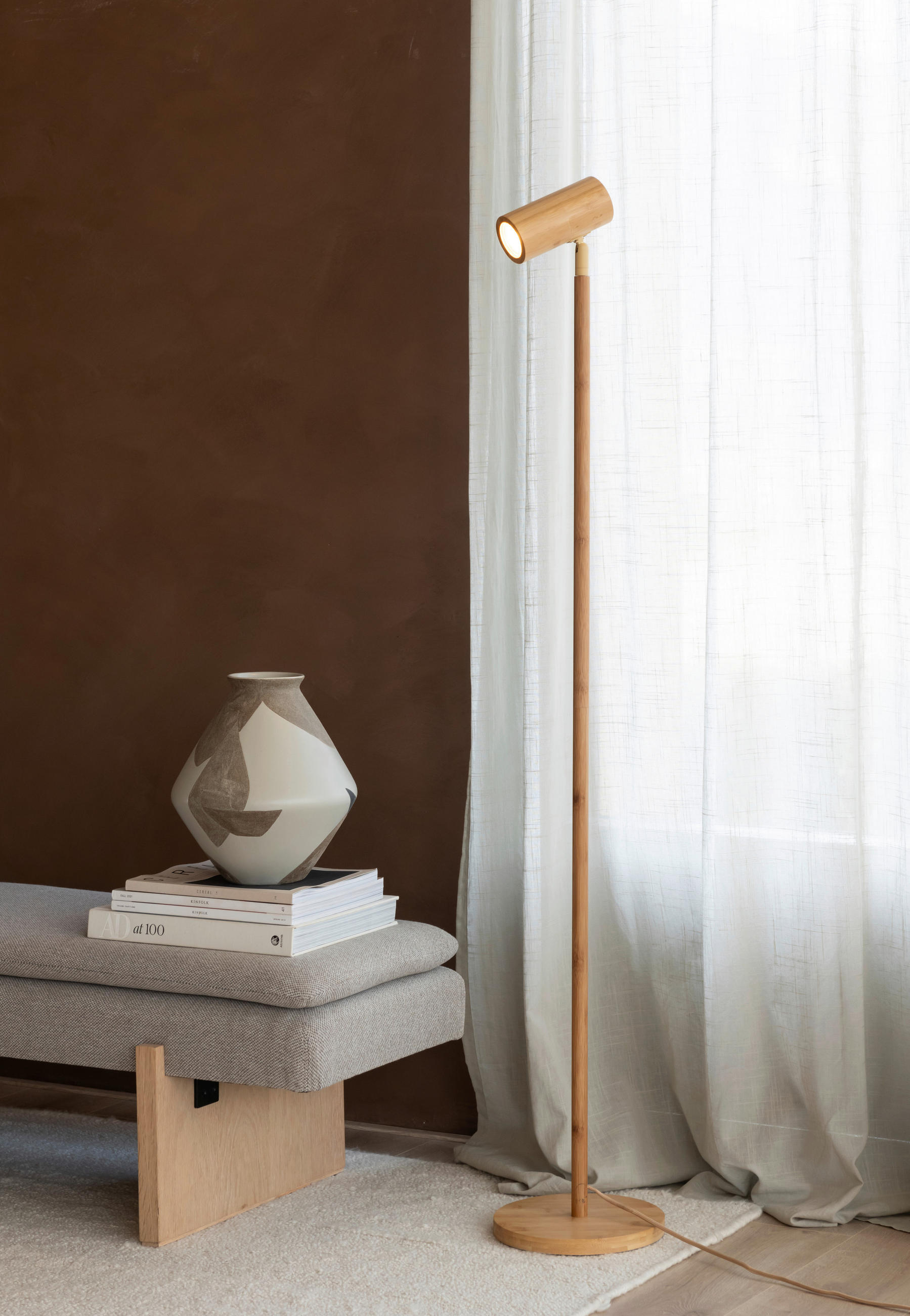 GOLVLAMPA Good & Mojo 25/25/141 cm    - naturfärgad, Basics, naturmaterial (25/25/141cm) - Good & Mojo