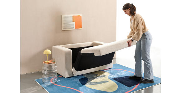 JUGEND- UND KINDERSOFA  in Cord Beige  - Türkis/Beige, KONVENTIONELL, Textil (136/78/72cm) - Xora