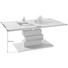 COUCHTISCH Wildeiche massiv rechteckig Eichefarben - Eichefarben/Alufarben, Design, Holz/Holzwerkstoff (110,3/65,3/45,5-(63)cm) - Linea Natura