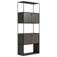 AKTENSCHRANK 80,7/199/35,8 cm  - Anthrazit/Schwarz, Design, Holzwerkstoff/Metall (80,7/199/35,8cm) - Novel