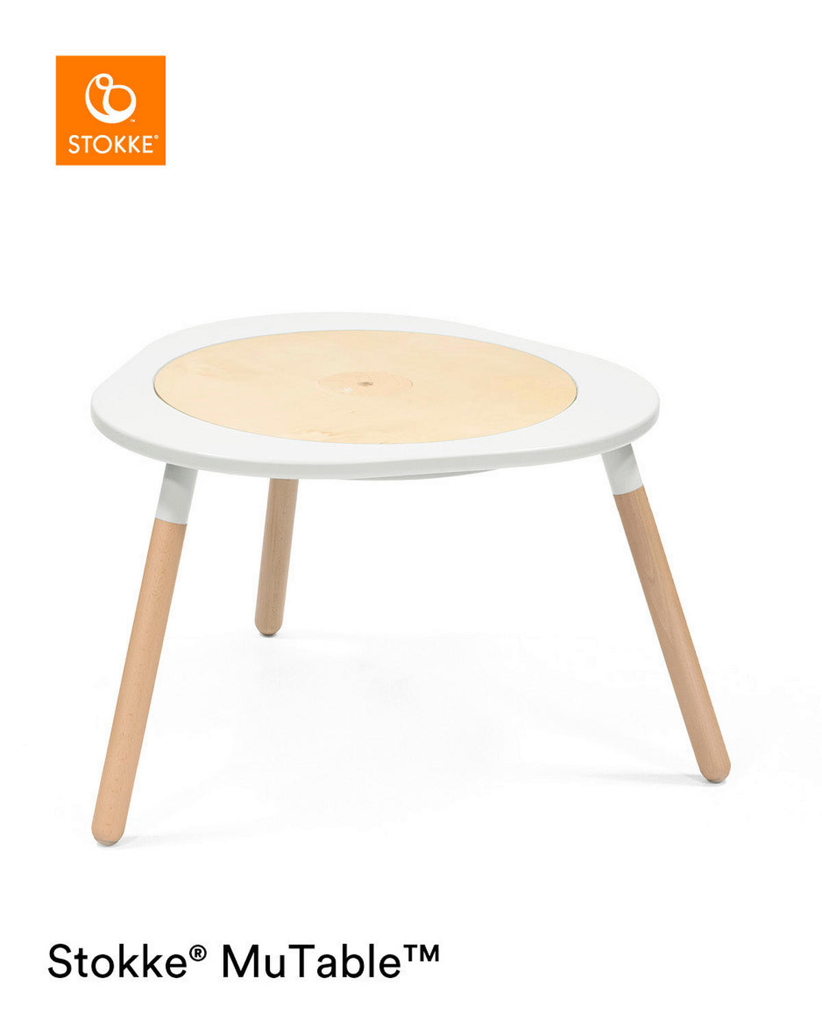 KINDERSPIELTISCH - Naturfarben/Weiß, Basics, Holz (82/49/87cm) - Stokke