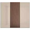 SCHWEBETÜRENSCHRANK  in Sandfarben, Eiche dunkel  - Sandfarben/Eiche dunkel, Design, Glas/Holzwerkstoff (280/240/68cm) - Dieter Knoll