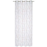 ZÁVĚS S OČKY, poloprůhledné, 140/245 cm - červená, Trend, textil (140/245cm) - Esposa